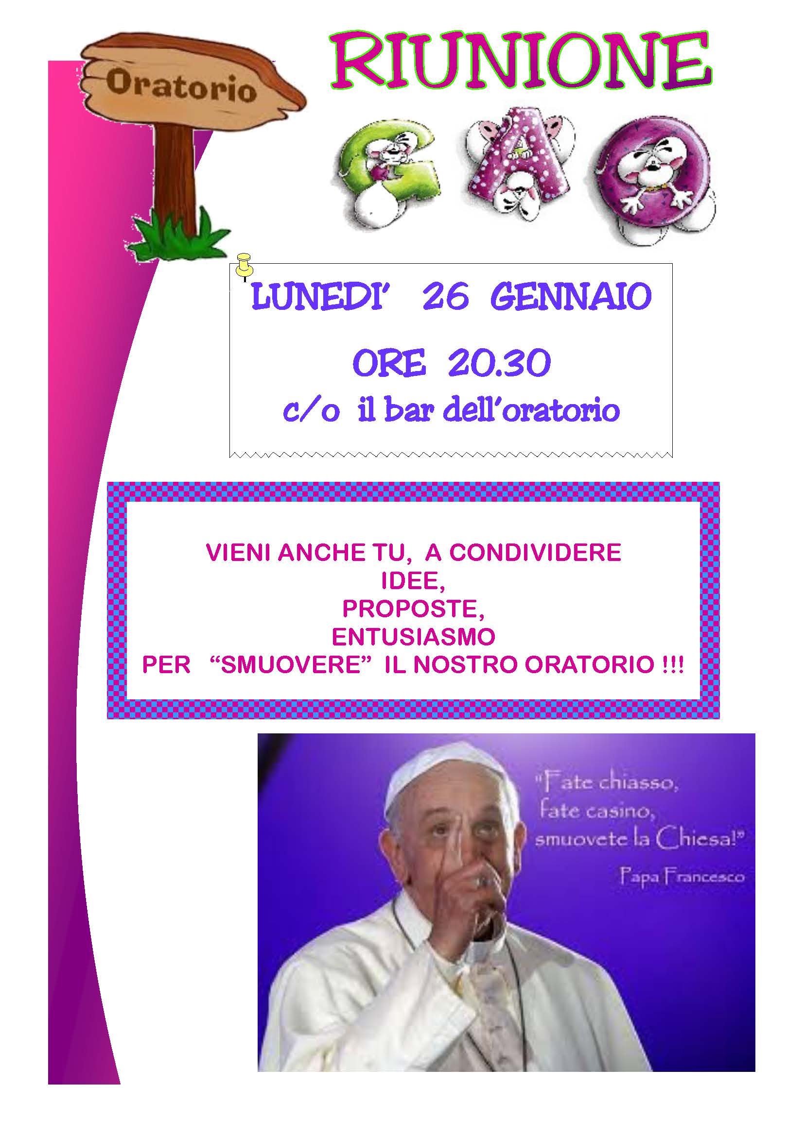 26 GENNAIO  riunione gao